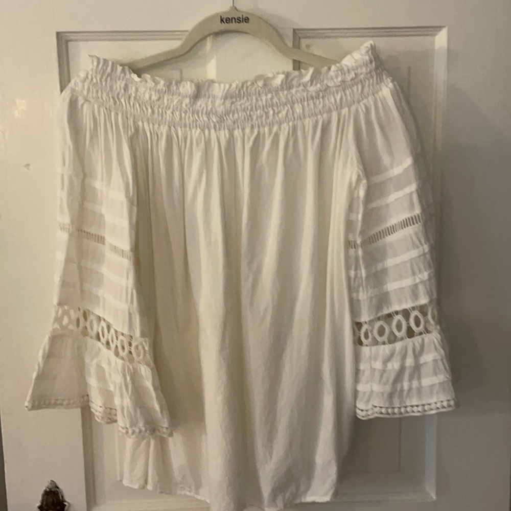 Beautiful white off shoulder embroidered blouse
